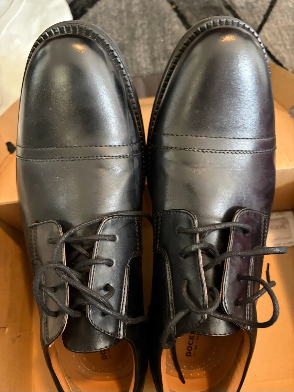 Dockers Tremont Cap Toe Oxford Dress Shoes Black Men’s Size 13M Lace Up EUC
